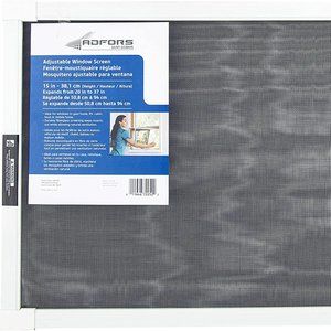 ADFORS Adjustable Screen, 15" x 20"-37", White Frame & Charcoal Screen Color